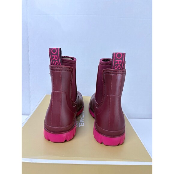 Michael Michael Kors Women's Tucker Merlot Pull-On Rain Booties Waterproof Sz 6M - Picture 3 of 6
